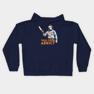 True Crime Addict Vintage Horror Kids Hoodie